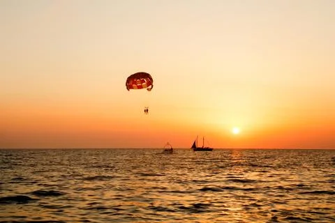 Sunset at sea Stock Photos