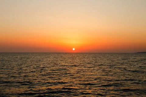 Sunset at sea 스톡 사진
