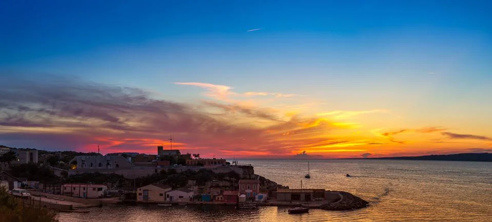 Sunset on the sea Foto stock