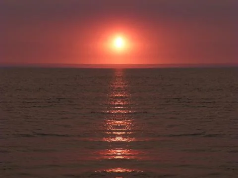 Sunset On The Sea Stock Photos