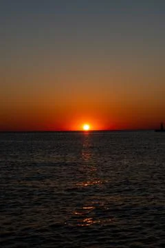 Sunset by the sea Foto stock