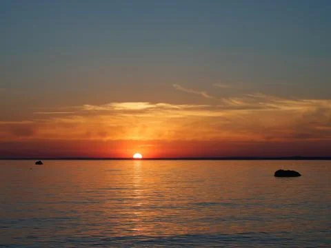 Sunset. sea. Stock Photos