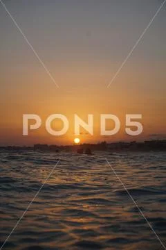 Sunset on the sea Stock Photos