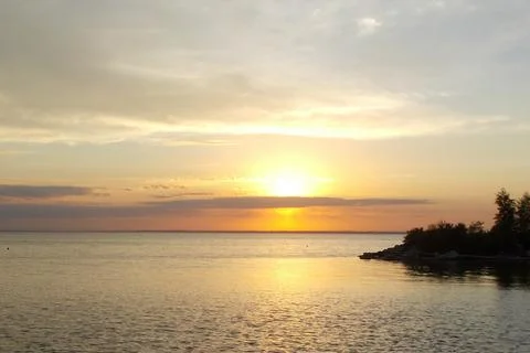 Sunset on the sea Stock Photos