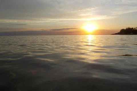 Sunset on the sea Stock Photos