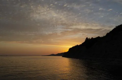 Sunset at sea Stock-Fotos