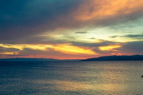 Sunset at sea Stock Photos