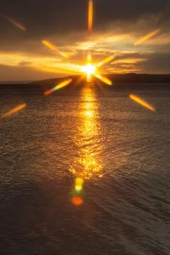 Sunset at sea Stock Photos