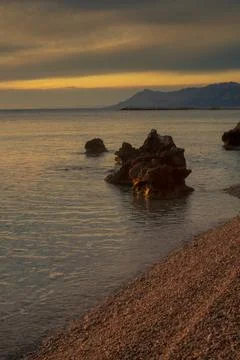 Sunset at sea Stock Photos