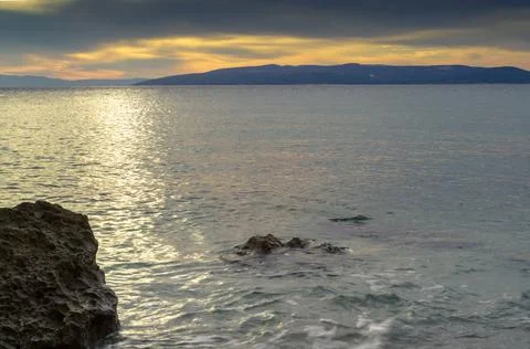 Sunset at sea Stock Photos