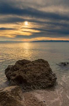 Sunset at sea Stock Photos