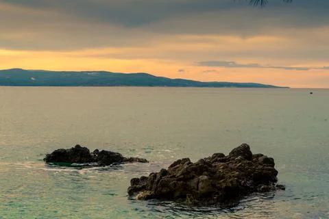 Sunset at sea Stock Photos