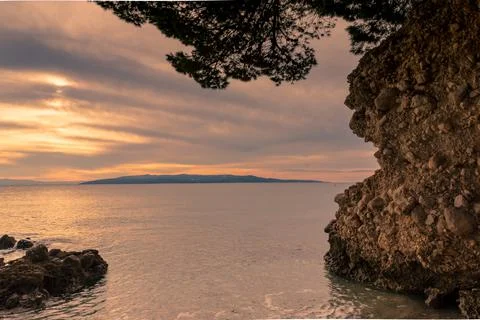 Sunset at sea Stock Photos