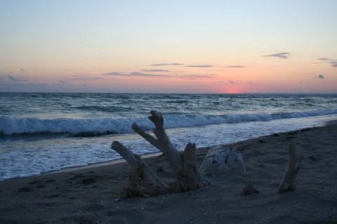 Sunset on the sea Stock Photos