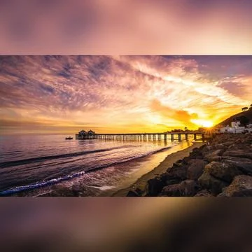 Sunset on the sea Stock Photos