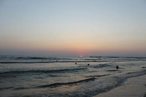 Sunset on the sea Fotos de archivo