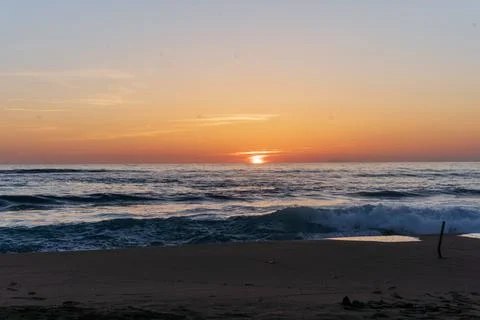 Sunset at the sea Stock Photos