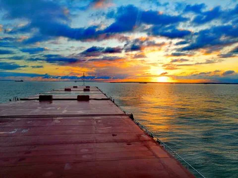 Sunset at sea Fotos de archivo