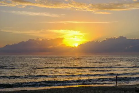 Sunset on the sea Stock Photos