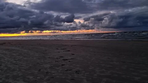 Sunset by the sea Stock Photos