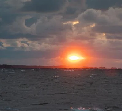 Sunset on the sea Stock Photos