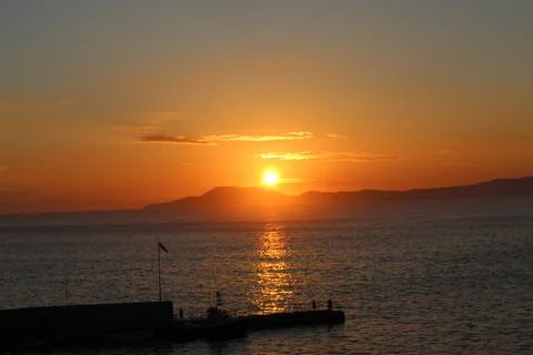Sunset by the Sea Stock Photos
