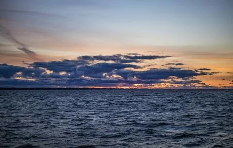 Sunset on the sea Stock Photos