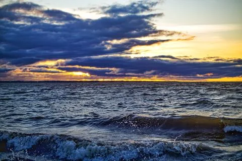 Sunset on the sea Foto stock