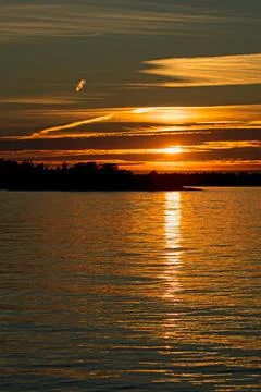 Sunset at sea. Stock Photos