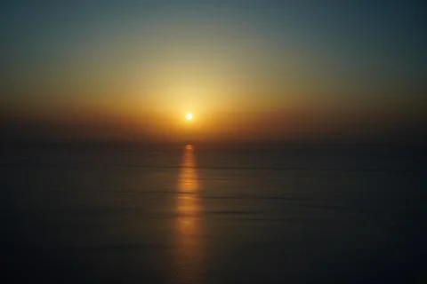 Sunset at sea. 스톡 사진