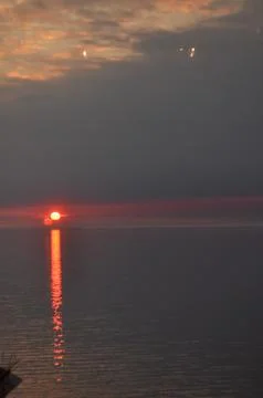 Sunset by the sea Foto stock