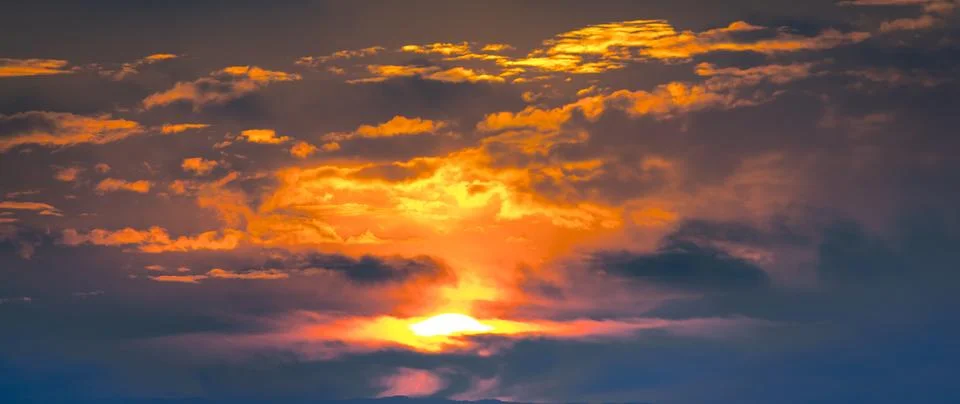 Sunset at sea Foto stock