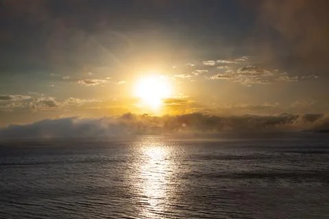 Sunset in the sea. Stock Photos