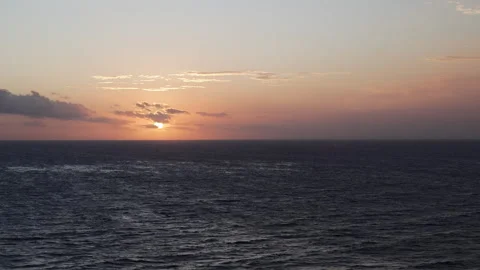 Sunset on sea from rock. Stock Footage 274720488