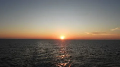 Sunset at sea sailing Stock Footage 203919186