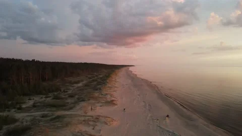 Sunset sea shore Stock Footage 159280861