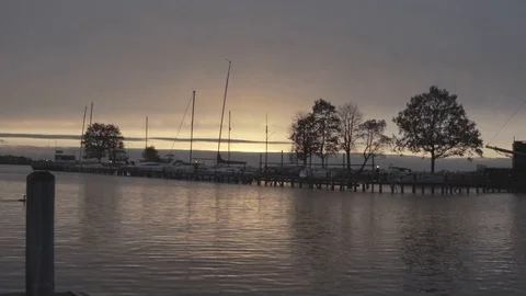 SUNSET AT THE SEA SIDE 스톡 동영상 99460112