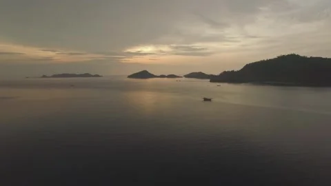 Sunset From The Sea Sky Stock Footage 268673277