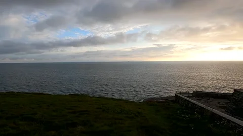 Sunset Sea Slow Motion Stock Footage 163094488