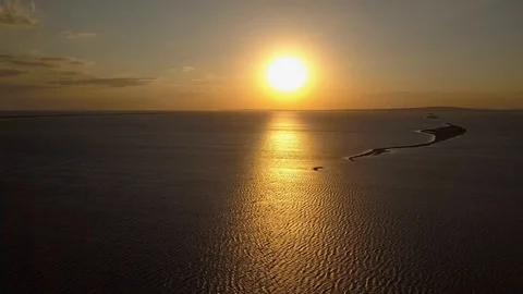Sunset On The Sea. Small Islands. Stock Footage 100197781