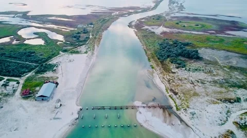 Sunset, sea, strait Stock Footage 166824826