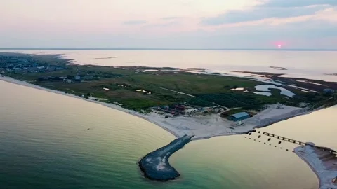 Sunset, sea, strait Ukraine Stock Footage 166823830