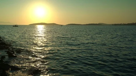 Sunset on the sea in summer day 動画素材 125729856