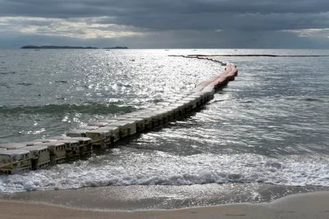 Sunset at the sea at summer Foto stock