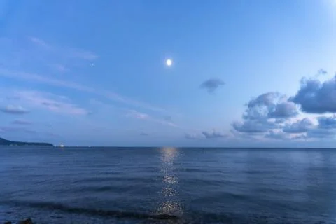 Sunset at sea in summer Stock Photos