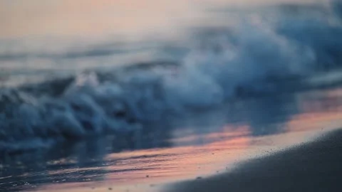 Sunset on the sea. Sun is reflected on surface of sea. slowmotion 4k footage Stock Footage 288765013