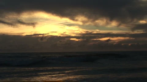 Sunset sea time lapse  Stock Footage 1089642