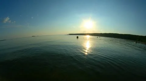 Sunset at the sea. Time lapse. Stock Footage 11163426