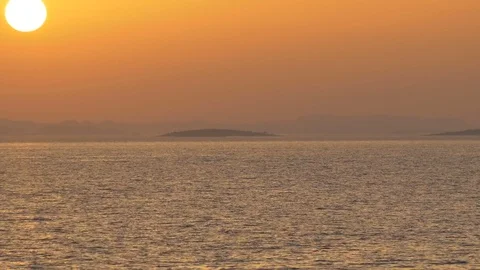 Sunset on the sea  time lapse Vídeos de archivo 79006430