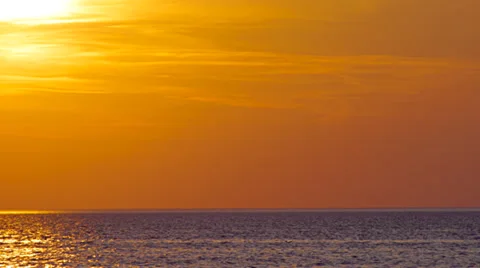Sunset at sea time lapse ProRes Stock Footage 35009964